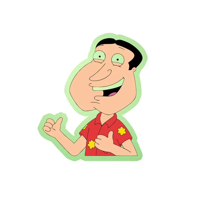 Family Guy - Glow in the Dark Vinyl Sticker - Custom Size