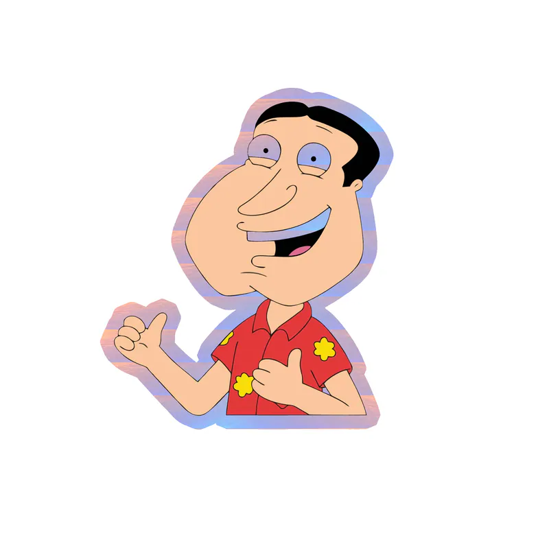 Family Guy - Holographic Vinyl Sticker - Custom Size