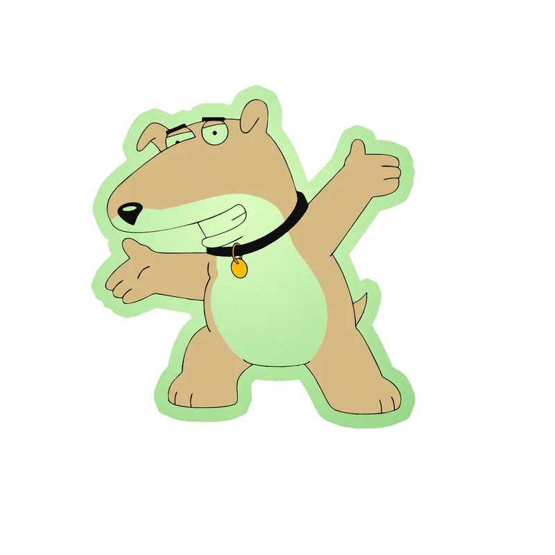 Family Guy - Glow in the Dark Vinyl Sticker - Custom Size
