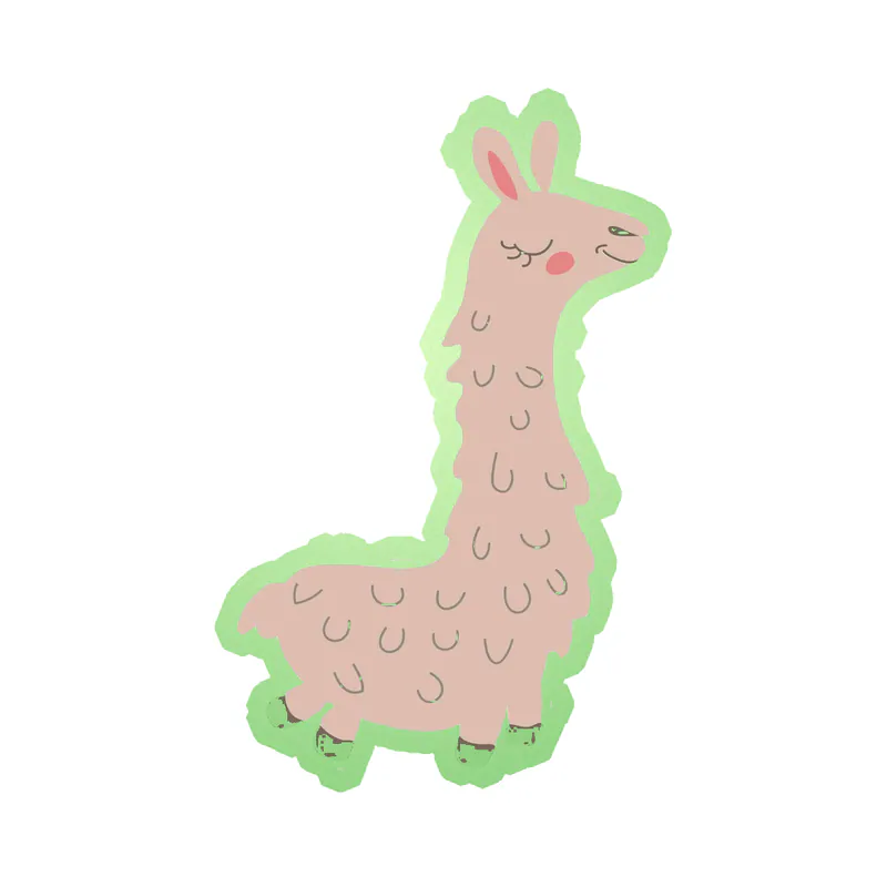 Llama Glow in the Dark Vinyl Decal - Custom Size