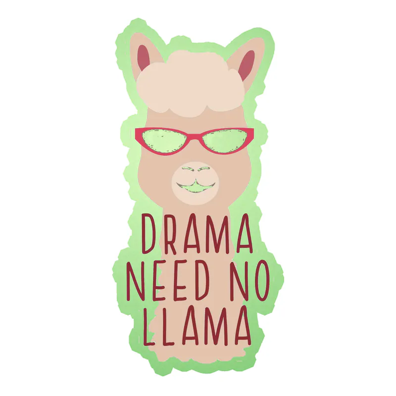 Llama Glow in the Dark Vinyl Decal - Custom Size