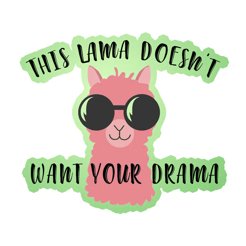Llama Glow in the Dark Vinyl Decal - Custom Size