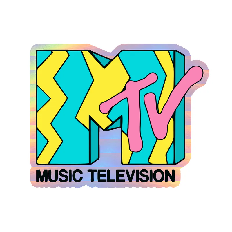 MTV Holographic Vinyl Decal - Custom Size