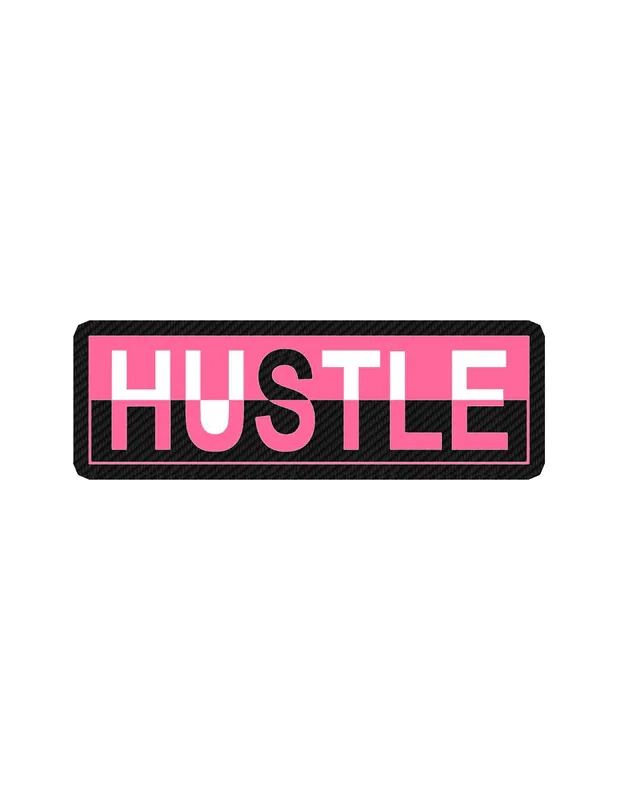 Hustle Carbon Fiber Vinyl Decal
