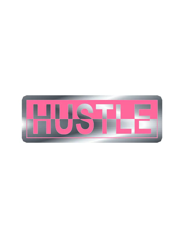 Hustle Silver Chrome Vinyl Decal