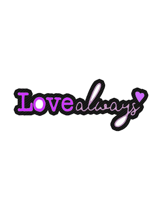 Love Always Carbon Fiber Vinyl Decal