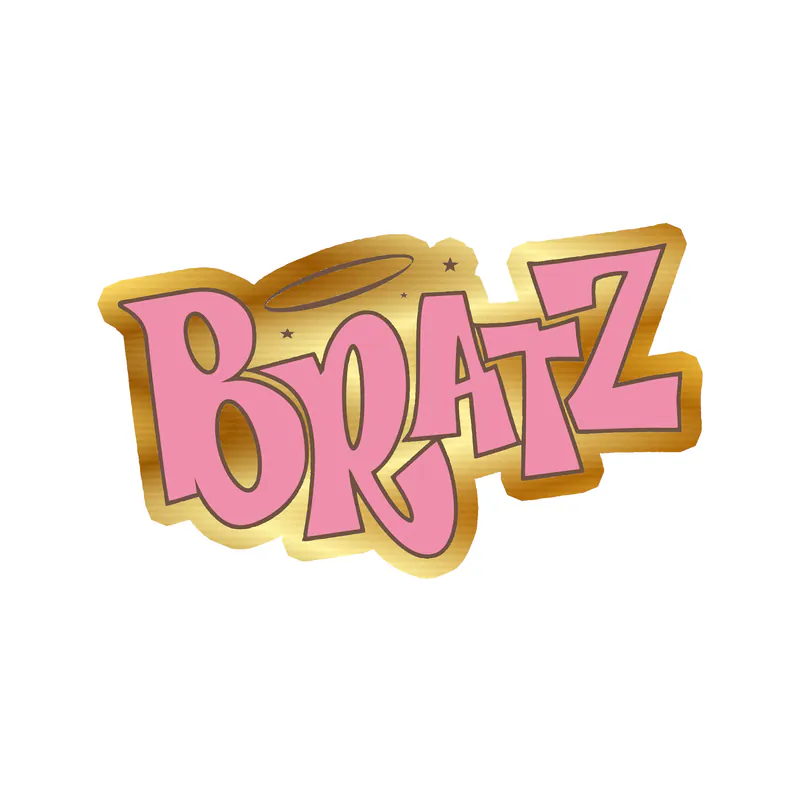 Bratz - Gold Chrome Vinyl Decal - Custom Size