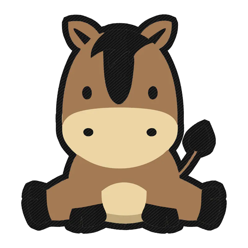 Baby Horse - Carbon Fiber Vinyl Decal