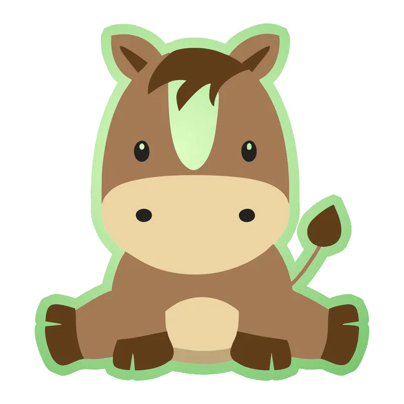 Baby Horse - Glow in the Dark Vinyl Decal