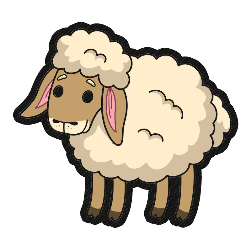 Sheep - Carbon Fiber Vinyl Decal