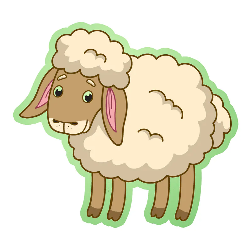 Sheep - Glow in the Dark Vinyl Decal