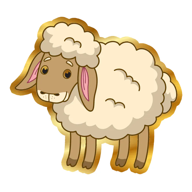 Sheep - Gold Chrome Vinyl Decal