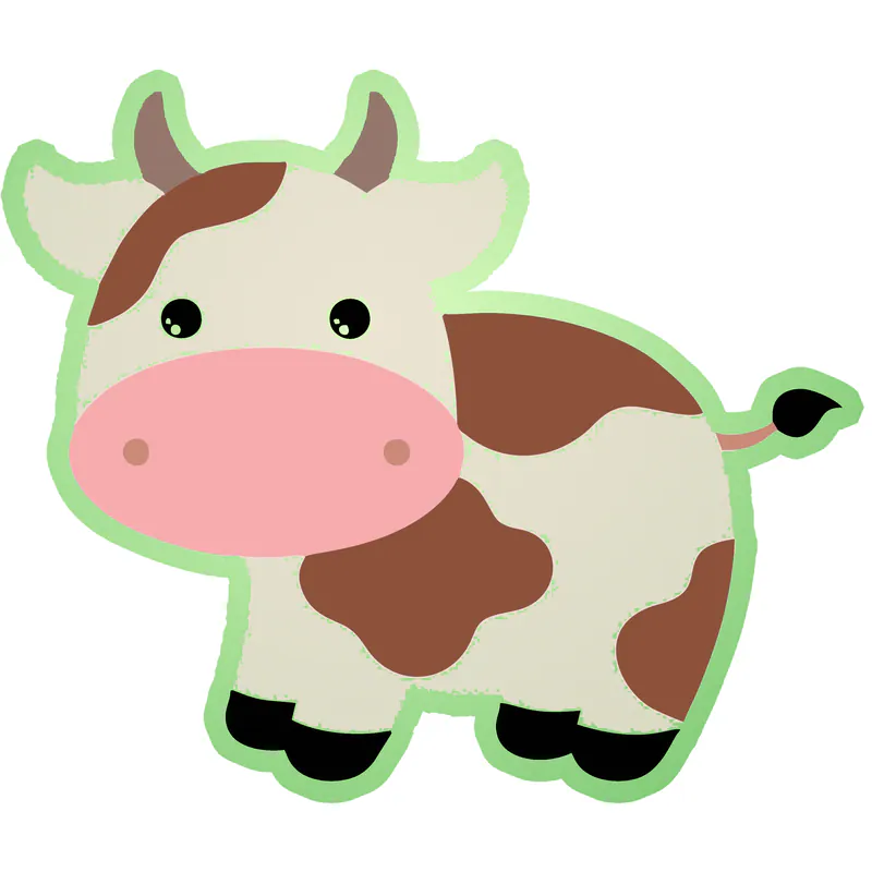 Brown Cow - Glow in the Dark Vinyl Decal