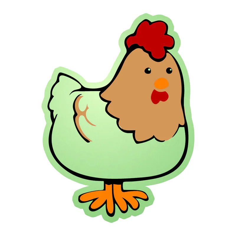 Chicken - Glow in the Dark Vinyl Decal