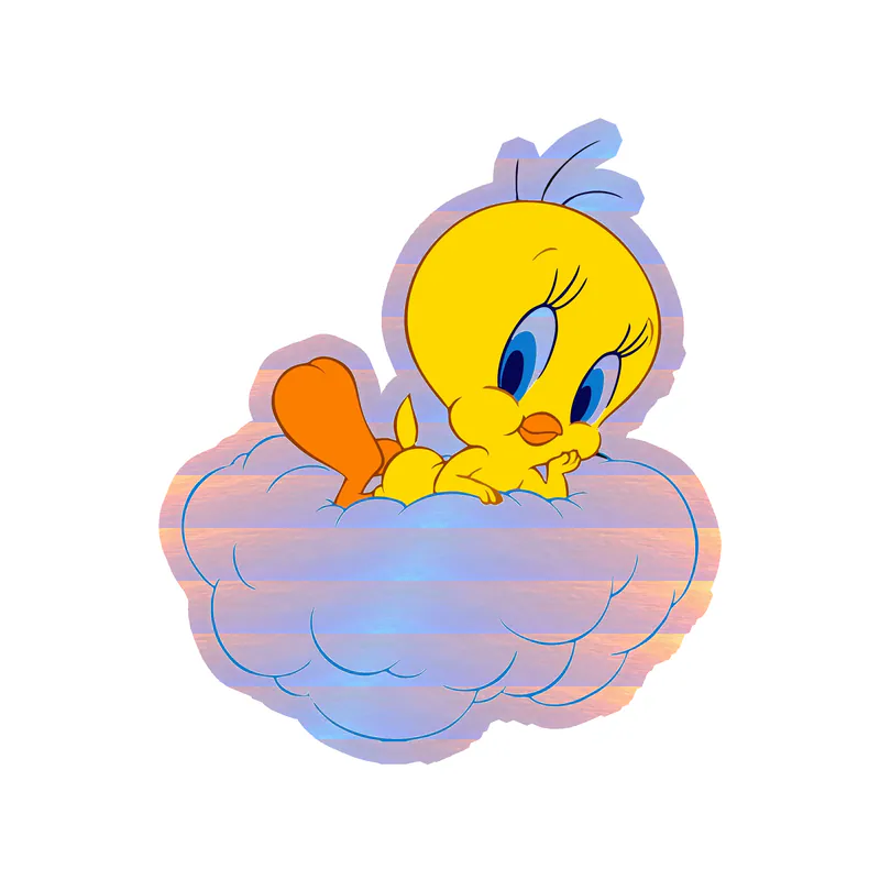 Looney Tunes - Tweety - Holographic Vinyl Sticker - Custom Size
