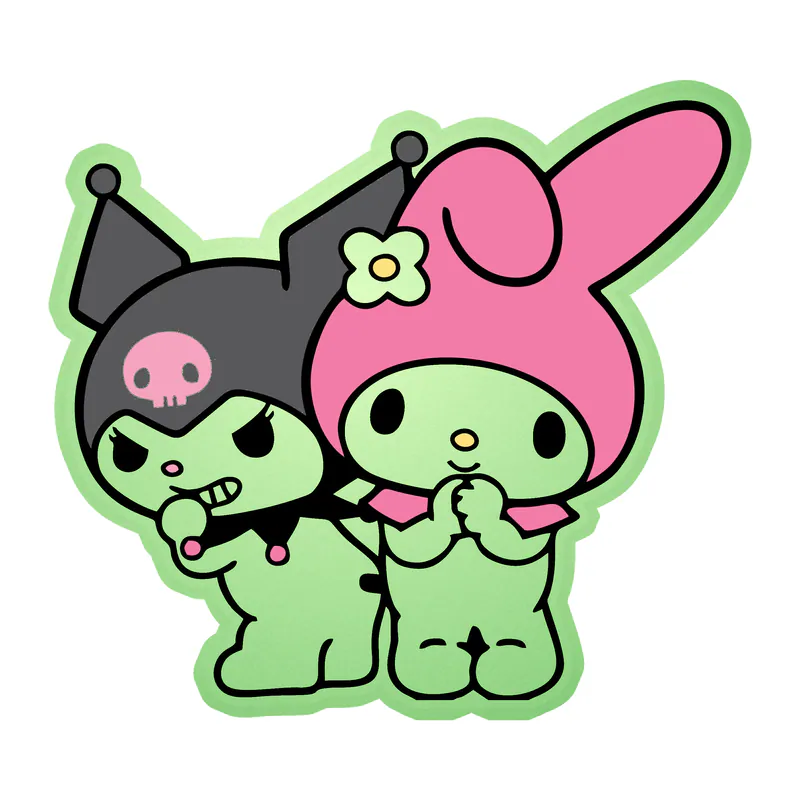Kuromi and Melody Glow in the Dark Vinyl Decal