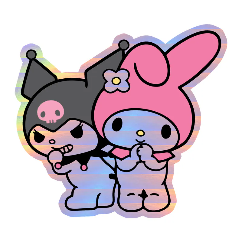 Kuromi and Melody Holographic Vinyl Decal