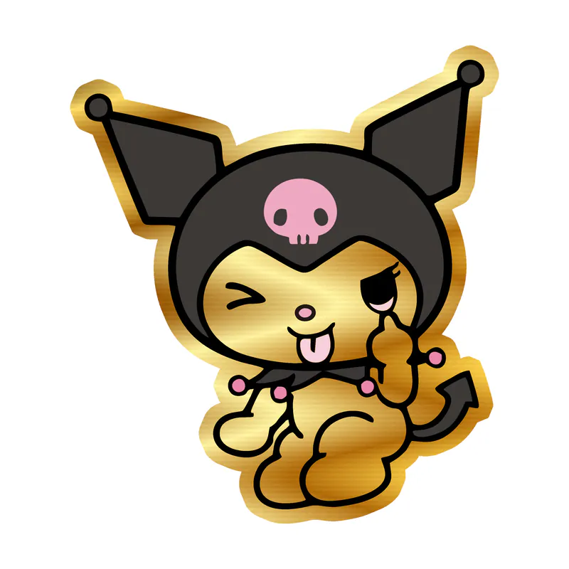Kuromi Gold Chrome Vinyl Decal