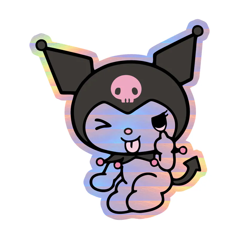 Kuromi Holographic Vinyl Decal