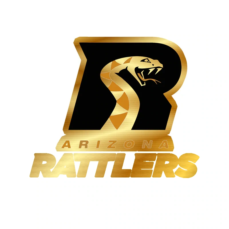 Arizona Rattlers Gold Chrome Vinyl Decal - Custom Size