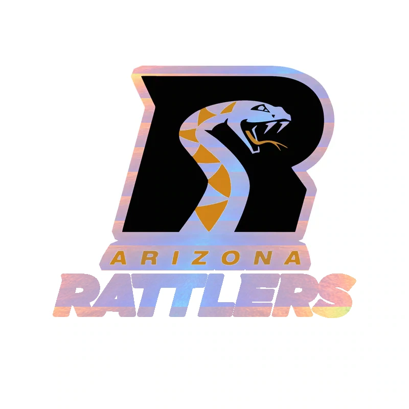 Arizona Rattlers Holographic Vinyl Decal - Custom Size