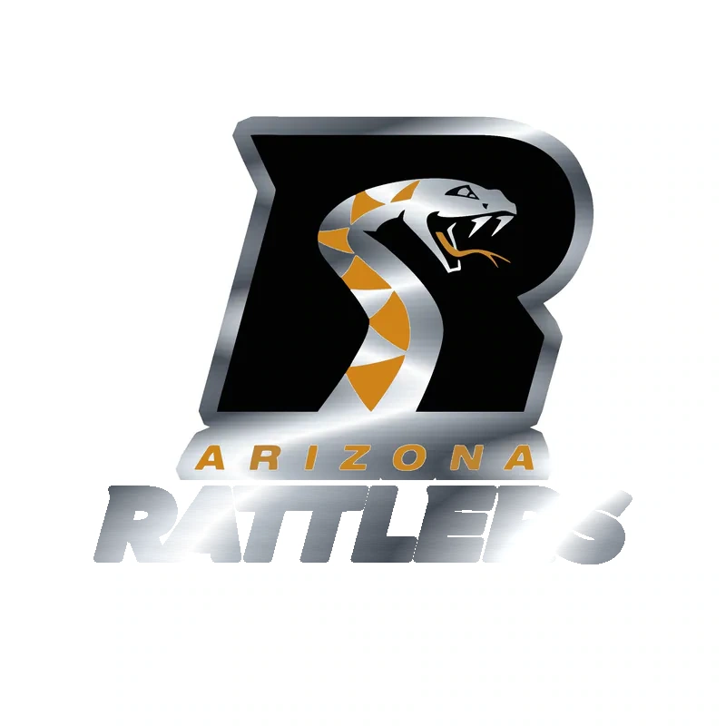 Arizona Rattlers Silver Chrome Vinyl Decal - Custom Size