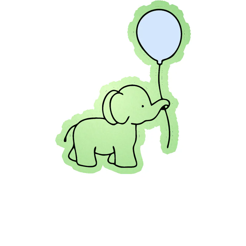 Elephant Glow in the Dark Vinyl Decal