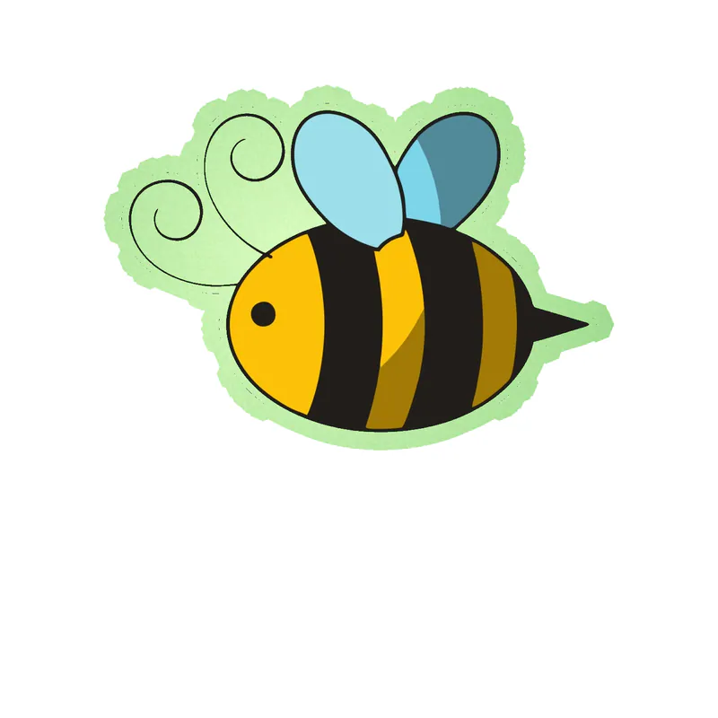 Bee Glow in the Dark Vinyl Decal - Custom Size
