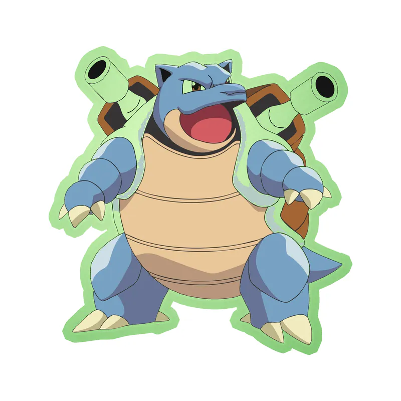 Blastoise Glow in the Dark Vinyl Decal