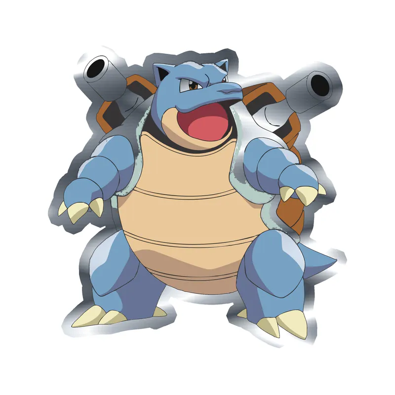 Blastoise Silver Chrome Vinyl Decal