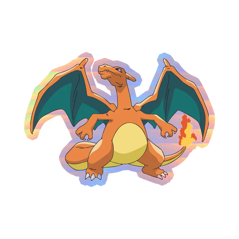 Charizard Holographic Vinyl Decal