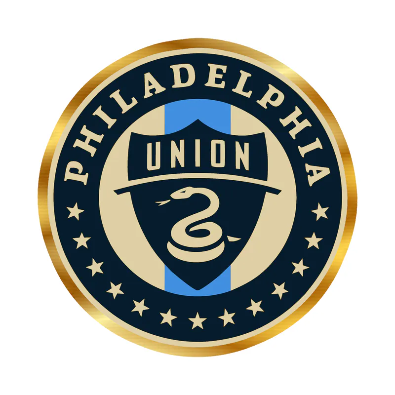 Philadelphia Union Gold Chrome Vinyl Sticker - Custom Size