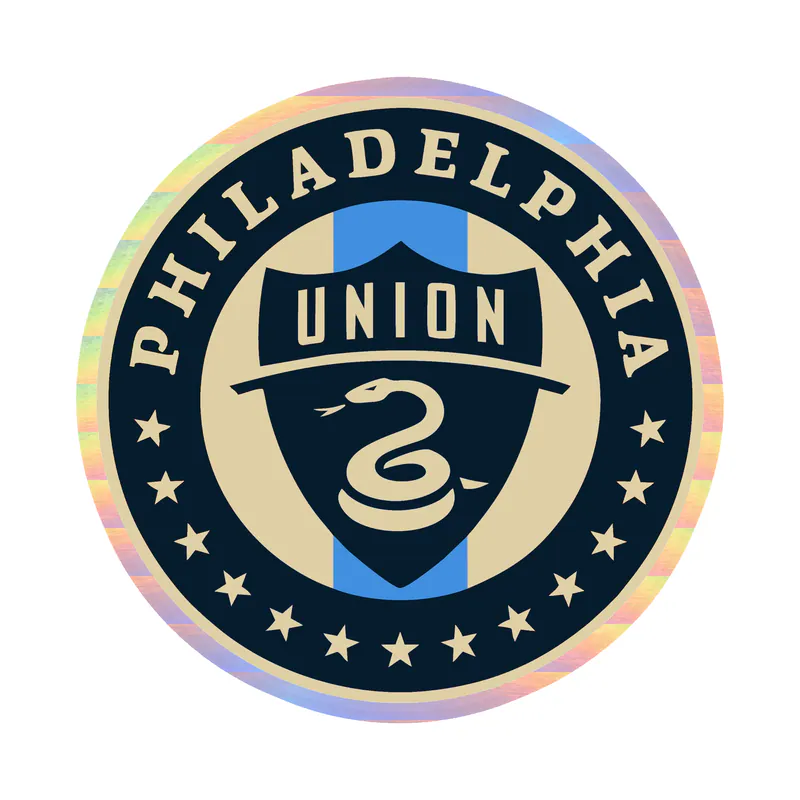 Philadelphia Union Holographic Vinyl Sticker - Custom Size