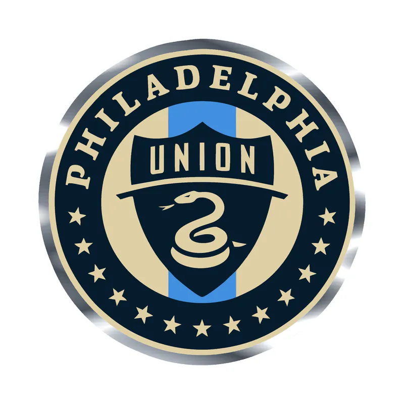 Philadelphia Union Silver Chrome Vinyl Sticker - Custom Size