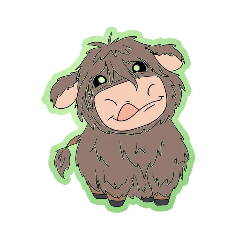 Cow - Glow in the Dark Vinyl Decal