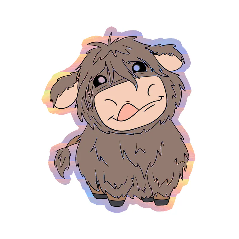 Cow - Holographic Vinyl Decal