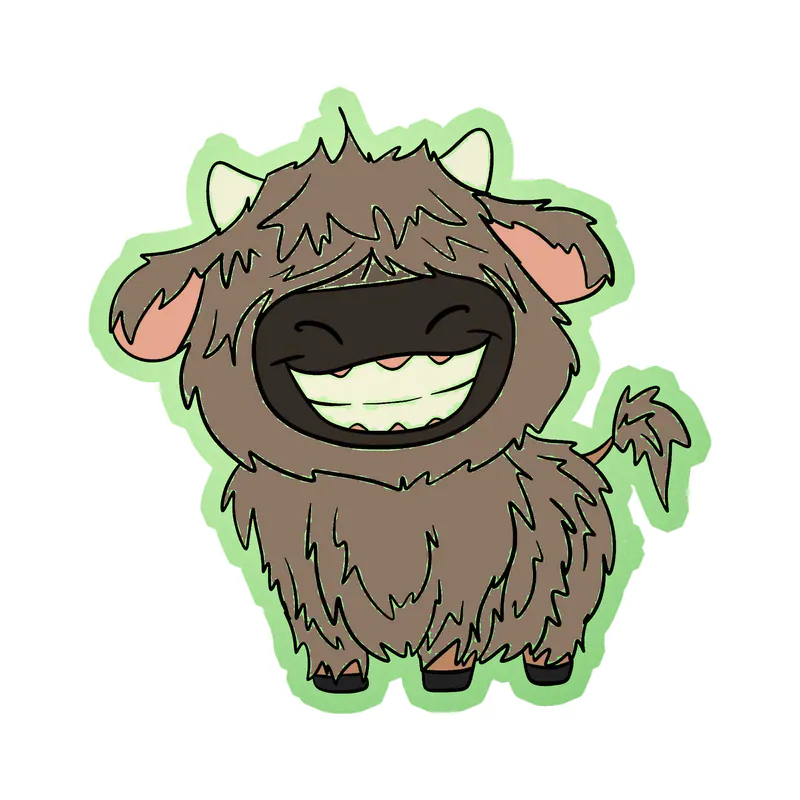 Cow - Glow in the Dark Vinyl Decal