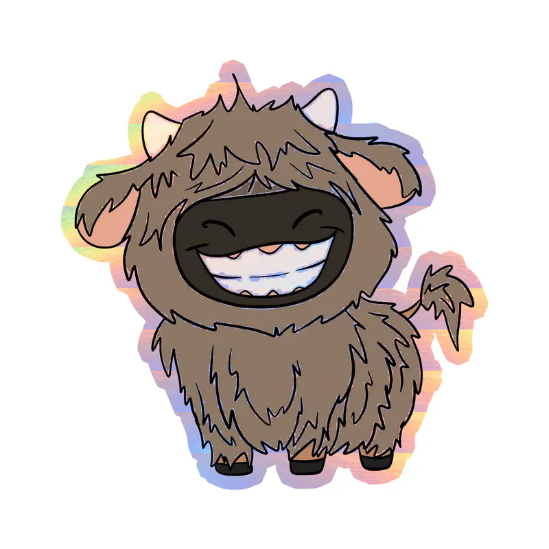 Cow - Holographic Vinyl Decal