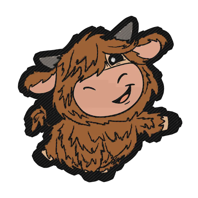Cow - Carbon Fiber Vinyl Decal