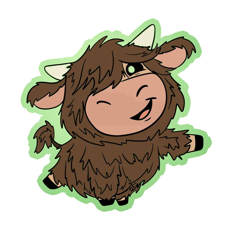 Cow - Glow in the Dark Vinyl Decal