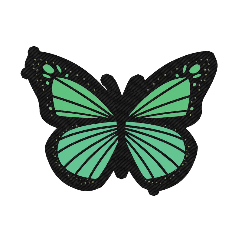 Butterfly - Carbon Fiber Vinyl Decal