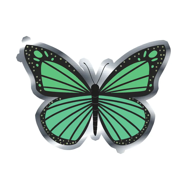 Butterfly - Silver Chrome Vinyl Decal