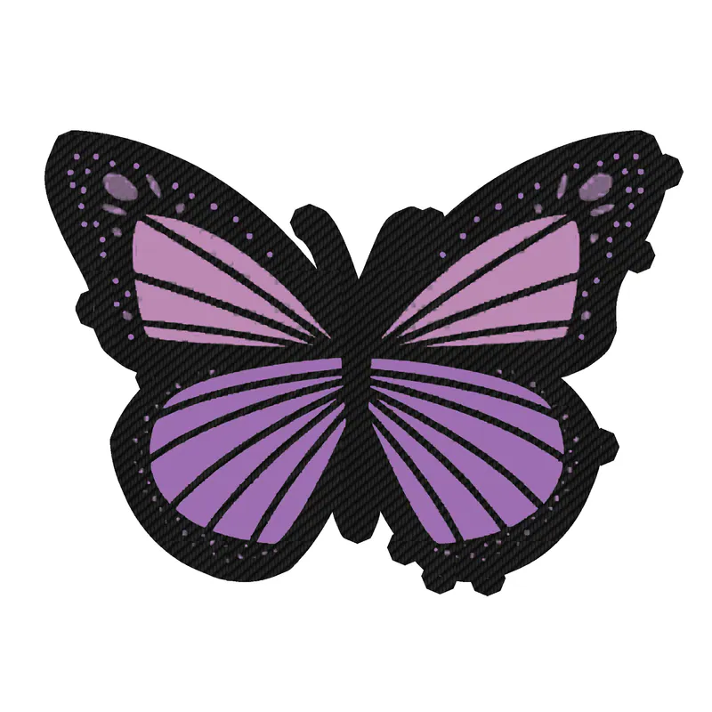 Butterfly - Carbon Fiber Vinyl Decal