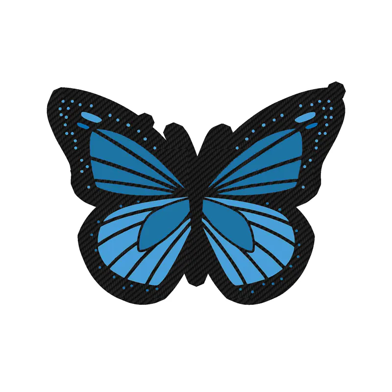 Butterfly - Carbon Fiber Vinyl Decal