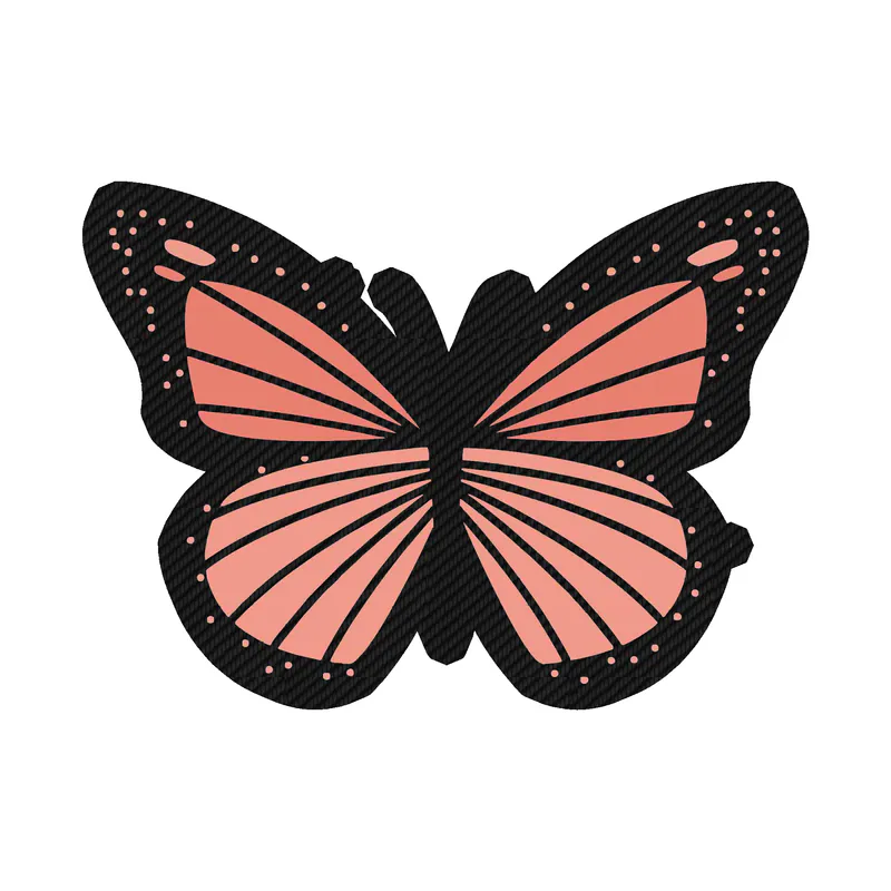 Butterfly - Carbon Fiber Vinyl Decal