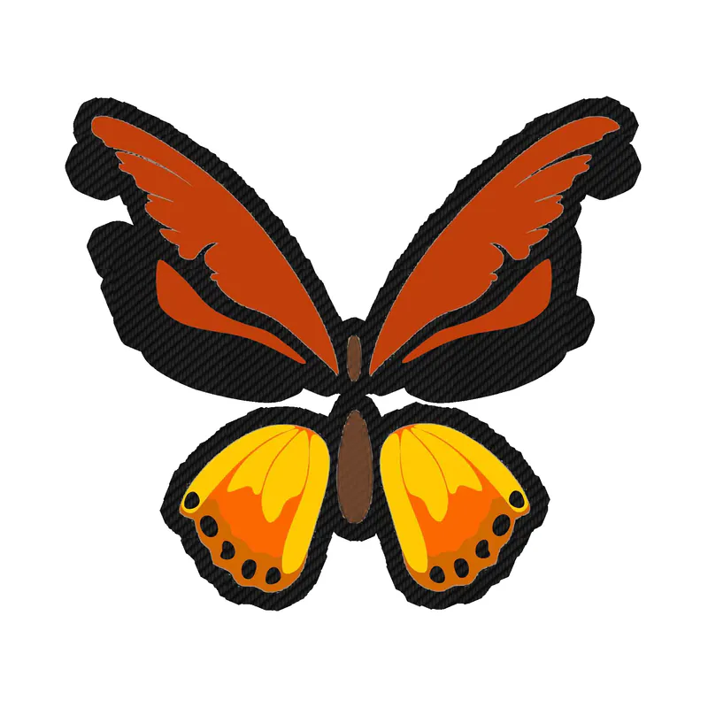 Butterfly - Carbon Fiber Vinyl Decal