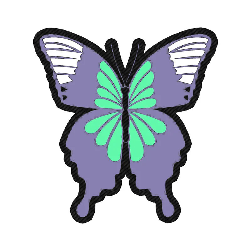 Butterfly - Carbon Fiber Vinyl Decal