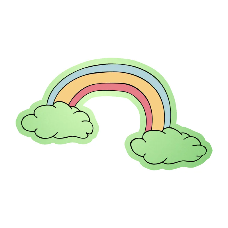 Rainbow Glow in the Dark Vinyl Decal
