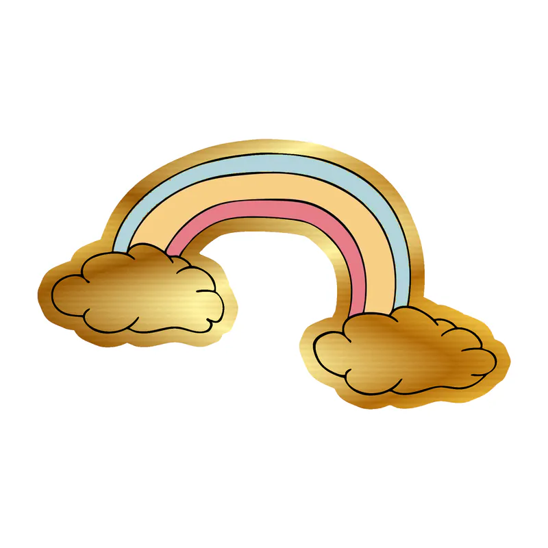 Rainbow Gold Chrome Vinyl Decal