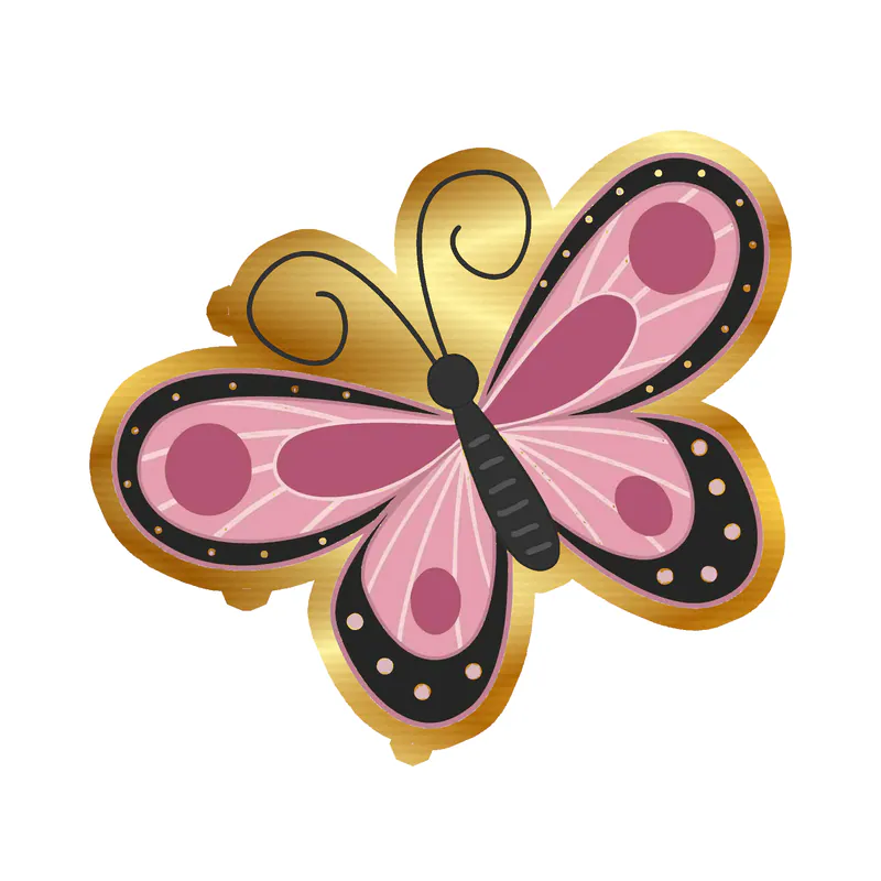 Butterfly - Gold Chrome Vinyl Decal